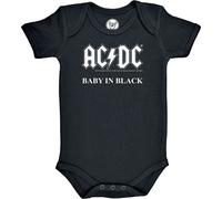 Body de AC/DC - Metal-Kids - Baby In Black - 56/62 à 80/86 - pour filles & garçonse - noir 4-9 Mois