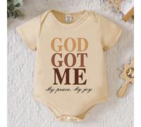 Body De Base Mignon Pour Bébé Garçon Nouveau-né, Avec Motif De Lettre Amusante, Pour Une Tenue Décontractée 6-9M,9-12M,12-18M,0-1M,1-3M,3-6MLettres,SloganTissu tricoté
