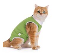Body de Convalescence Vert Respirant pour Chat & Chien - Vêtement Anti-Léchage Ultra Doux - S