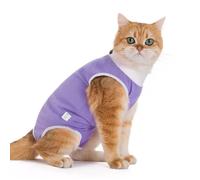 Body de Convalescence Violet Respirant pour Chat & Chien - Vêtement Anti-Léchage Ultra Doux - L
