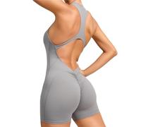 Body De Yoga Ensembles de Yoga une pièce vêtements for femmes gilet sans manches exercice culture combinaison Sport gymnastique entraînement Fitness Scrunch dos pantalon Pour Femmes(Color-C,S)