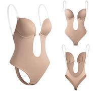 Body Dos Nu Invisible Femme Ventre Plat Gainant body Push Up Sculptant sans Couture Shaper String Sous-Vêtement Avec Bandoulière Transparente Pour Fête Mariage 2026