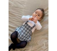 Body En Coton + Combinaison À Carreaux B&s Bleu Foncé 1/3M(54/60)