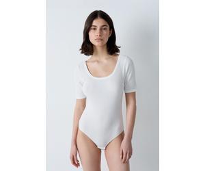 Body en coton côtelé - Colyn - S - Blanc - Femme - Etam