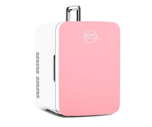 Body Escape Mini réfrigérateur pour soins de la peau et maquillage - Mini réfrigérateurs beauté à porte en verre - Réfrigérateur portable, compact, et silencieux pour le maquillage - 10L - Rose