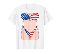 Body féminin stylisé Amusant Portant Un Costume de Bikini T-Shirt