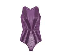 Leg Avenue 89236 Body en Velours/Dentelle Florale Violet -L Eur 44-46