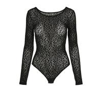 Urban Classics Body Suit Flock Lace manches longues Noir XS Femme