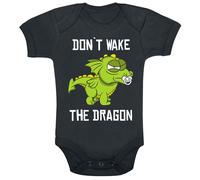 Body Fun de Tierisch - Enfants - Don't Wake The Dragon - 50/56 à 74/80 - pour filles & garçonse - noir 0-2 Mois