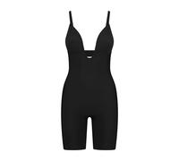 Bye Bra Body sculptant en V profond, bords découpés au laser, sangles en silicone, bonnets sans armatures, vêtement galbant pour femme, collection sculptante, beige/noir, S-XXL, Noir, L