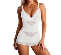 Body Gainant Femme Ventre Plat Gaine Invisible Body Sculptant Gaine Amincissante Shapewear Bodysuit Minceur Corset Bustier Combinaison avec Soutien-Gorge Bretelles Réglable