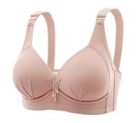 Body Gainant Plat Women's Anti Sagging Bra Bras for Senior Women Correcting Bra Breathable Bras Body Dentelle Sexy (Beige, C)