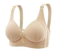 Body Gainant Plat Women's Anti Sagging Bra Bras for Senior Women Correcting Bra Breathable Bras Body Dentelle Sexy (Khaki, B)
