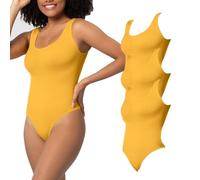 Body Gainant pour Femme, 3 pièces, Effet Gainant, Ouvert à l'entrejambe, String, rehaussement des Fesses, sans Couture