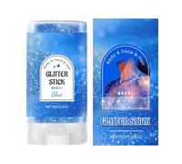 Body Glitter - 15g Sweat-Resistant Face Eyeshadow Shimmer, Ultra-Bright Glitter Stick with Easy-Glide Applicator, Festival Spirit Makeup, Cheer Dance Sparkles for Costume Outfit Event