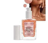 Body Glitter Oil,Body Brightening Liquid, Luminateur Liquide Longue Durée Smooth Shimmer, Fragrance Glitter Oil, Glitter Liquide pour Visage Corps (03#, 30ML)