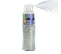Body Glitter Spray, Shimmer Glow Mist, No Sticky Party Highlighter, 15G Makeup Spray for Face Skin Hair Outfit Costume Women Girls Kids Festival Dance Celebration Event Glow Use