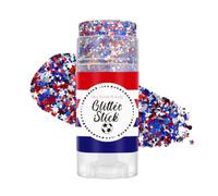 Body Glitter Stick | Patriotic Face Hair Makeup Red White Blue Shimmer