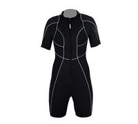 BODY GLOVE Combinaison de plongée shorty en néoprène avec fermeture éclair à l'avant 4 mm pour femme Noir (LS)