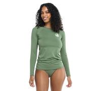 Body Glove Rashguard Smoothies Sleek Solid à manches longues avec UPF 50+ pour femme - vert - Taille XL