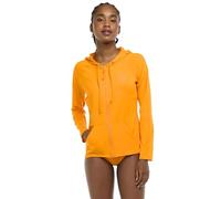 Body Glove Smoothies Barbara Solid Zip Front Hoodie Rashguard with UPF 50 Maillot dermoprotecteur, Abricot, Taille XL Femme