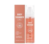 Body Glow, Broad Spectrum Spf 45, Shimmer Body Oil, Shimmer Sunscreen, Glitter Sunscree,Travel Size Sunscreen, Lightweight Shimmering Gel Texture Absorbs Quickly, Body Shimmer Oil, Sun Shield