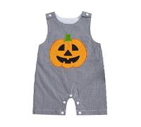 Body Halloween Bebe Costume d'Halloween pour bébé fille et garçon Mon 1er Barboteuse Citrouille Volants Manches Longues Nouveau-né