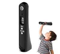 Body Height Stadiometer, Ultrasound Digital Height Measurement Tool, High Précision, 18 cm Cordless Growth Ruler for Both Personal and Professional Use, Black, White