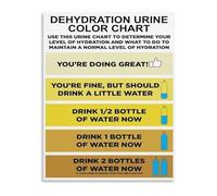 Body Hydration Guide Urine Color Chart Poster Health Check Reference Canvas Wall Decor for Home Office Clinic(Framed,16x24inch(40x60cm))