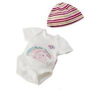 Body Imprimé Avec Bonnet Rayé Pour Poupon 43 Cm Baby Born (Réf.Za26)