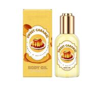 Body Juice Oil,Huile Hydratante Pour Le Corps à La Fraise,Huile Pour Le Corps Aux Fraises,Huile de douche hydratante à l'huile de coco et à l'huile d'olive, longue durée (118g, caramel)