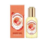 Body Juice Oil,Huile Hydratante Pour Le Corps à La Fraise,Huile Pour Le Corps Aux Fraises,Huile de douche hydratante à l'huile de coco et à l'huile d'olive, longue durée (118g, fraise)