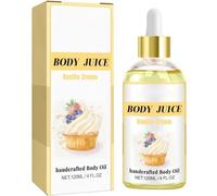 Body Juice Oil Peach Perfect, Body Juice Oil Vanilla, Body Juice Oil Strawberry, Body Juice Oil Scent Strawberry Shortcake, Body Juice Oil Mango, Hand Crafted Body Oil for Women (Vanilla)