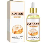 Body Juice Oil Peach Perfect, Body Juice Oil Vanilla, Body Juice Oil Strawberry, Body Juice Oil Scent Strawberry Shortcake, Body Juice Oil Mango, Hand Crafted Body Oil for Women (Cinnamon)