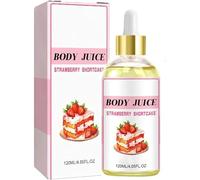 Body Juice Oil Vanilla Cream,120ML Mango Cake Scented Handcrafted Body Oil - Natural Perfume Moisturising Massage Oil, Body Juice Oil, Body Oil for Women (Strawberry)