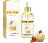Body Juice Oil Vanilla Cream,120ML Mango Cake Scented Handcrafted Body Oil - Natural Perfume Moisturising Massage Oil, Body Juice Oil, Body Oil for Women (Vanilla)
