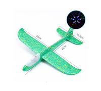 (Body Light,Green)48cm Big Foam Plane Glider Hand Throw Airplane Inertial Outdoor Launch Kids Toys