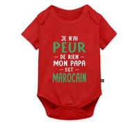 Body Manches Courtes Bébé Bio Humour Peur de Rien Mon Papa est Marocain