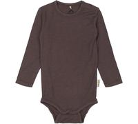 Body manches longues en laine/bambou bÃ©bÃ© Mikk-Line Marron 2 mois