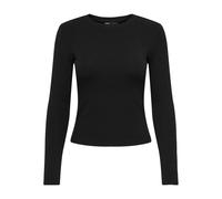 ONLY Onlriley Haut à col Rond L/S JRS, Noir, M