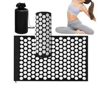 Body Massager Mat, Rose Texture Cushion, Back Support Pad, Non-Slip Base Mat, Yoga Massage Accessory, Muscle Tension Relief, Stress Relaxation Tool, for Long Sitting and Full Body Comfort