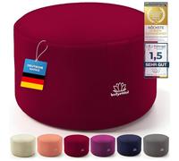Body & Mind® Coussin de Yoga Coussin de Sol pour la méditation et Le Yoga ; Housse Lavable et Rembourrage Respirant de qualité supérieure ; Hauteur d'assise 18 cm (Rouge, 29 x 19 cm)