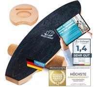 Body & Mind® Planche d'Équilibre Surf 78x30 cm - Bois & Rouleau Liège
