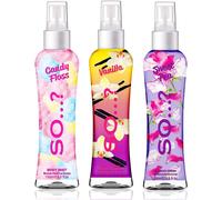 Body Mist By So¿? Candy Floss, Vanilla, Sweet Pea Brume Corporelle Parfumée Pour Femme 100ml (Lot De 3)