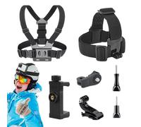 Body Mount Chesty, Adjustable Action Camera Chest Strap Harness, Secure Fit for Dynamic Shots, Comfortable Body Phone Holder Kit for Running, Swimming, Hiking, Biking, Adventures