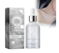 Body Oil Shimmer, Huile Pailletée Pour Le Corps, Huile Pailletée Pour Corps, Visage, Shimmer Lotion Pour Le Corps, Body Shimmer Highlighter Makeup, Peau Du Corps Et Clavicule Brillantes (Argent)