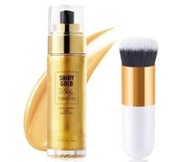 Body Oil Shimmer, Huile Pailletée pour Le Corps, Illuminateur De Teint, Highlighter Maquillage, Shimmer Lotion pour Le Corps, Surligneur Liquide Brillant Durable pour Visage Corps (Bronze Doré)