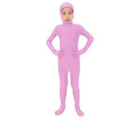 Body orange pour garçons et filles - Body d'Halloween ouvert pour enfants - Combinaison unie extensible - Maillot complet mignon ouvert sur visage ouvert pour costumes d'Halloween et performance sur