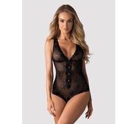 Body dentelle ouvert noir Noir L/XL