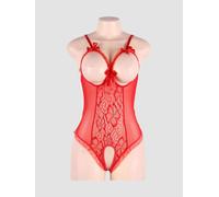 Body ouvert seins nus R80922 rouge